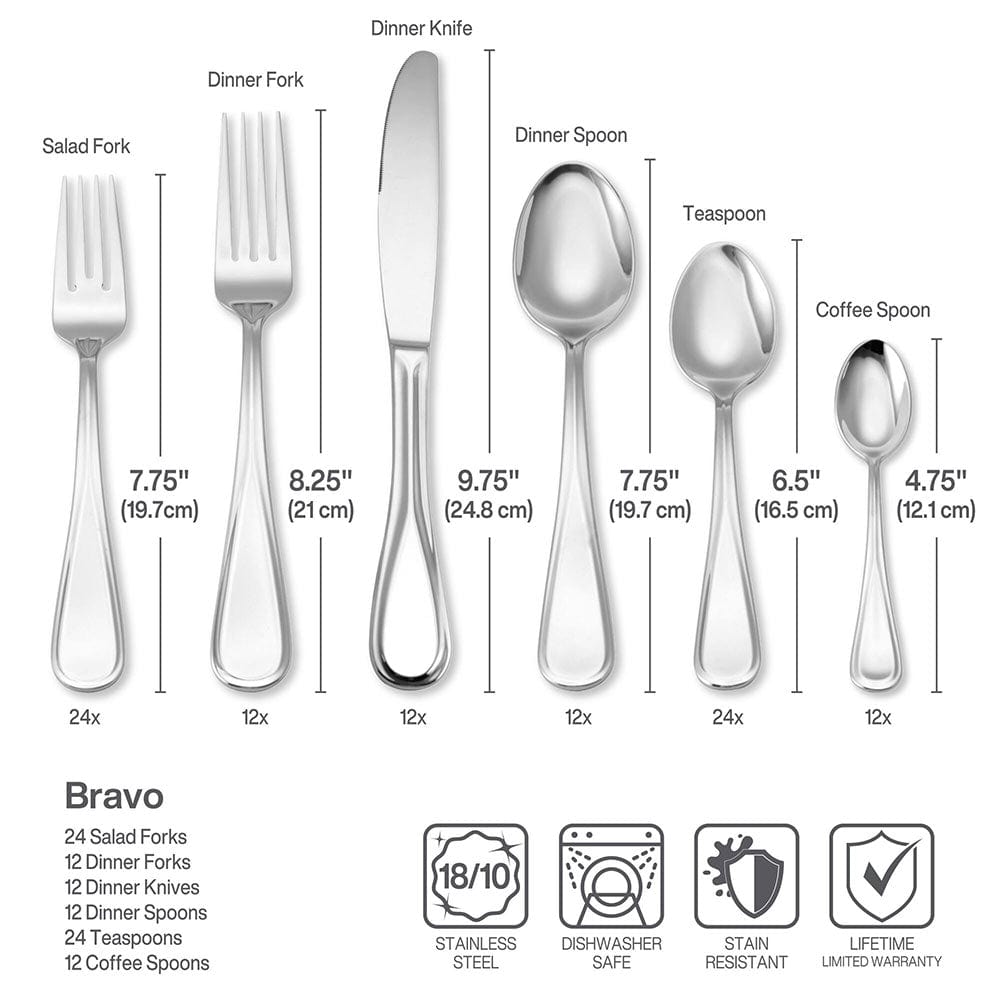 Bravo 101 Piece Flatware Set. Service for 12 - Image 8