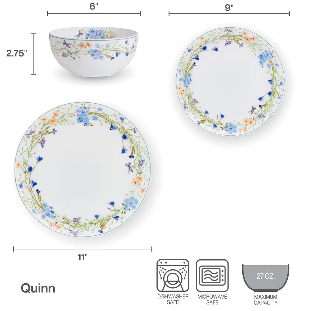 Quinn 12 Piece Dinnerware Set. Service for 4 - Image 4