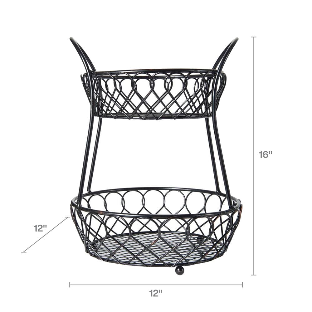 Loop and Lattice 2 Tier Countertop Fruit Storage Basket - Image 3