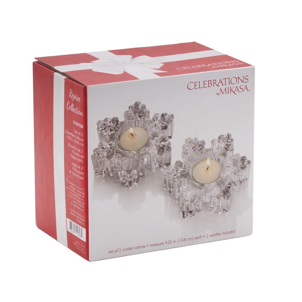Rejoice Set of 2 Snowflake Tealight Holders - Image 3