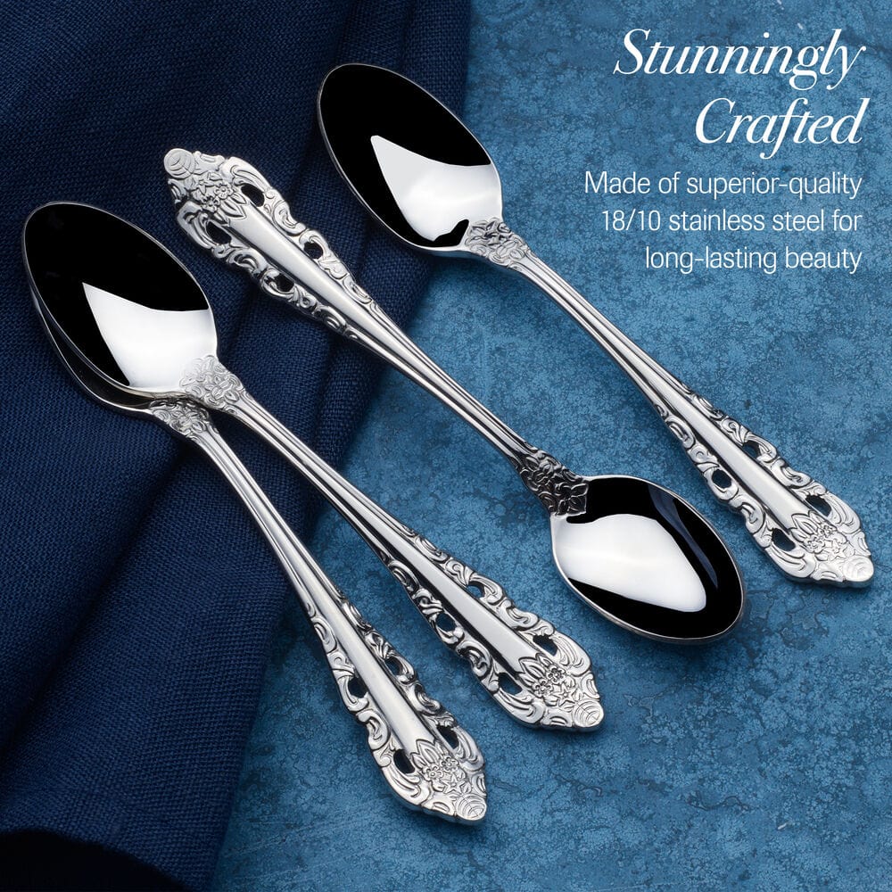 Antique Baroque Set of 4 Coffee Spoons - Image 4