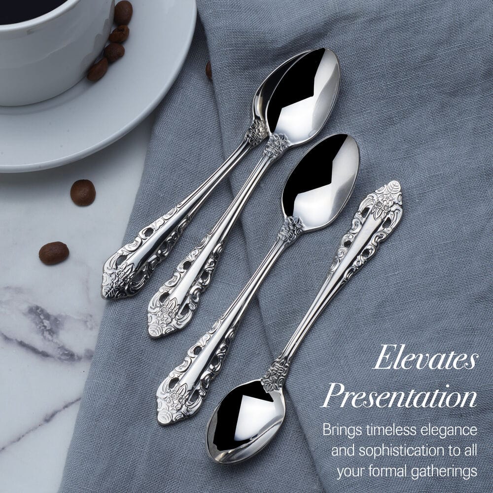 Antique Baroque Set of 4 Coffee Spoons - Image 5