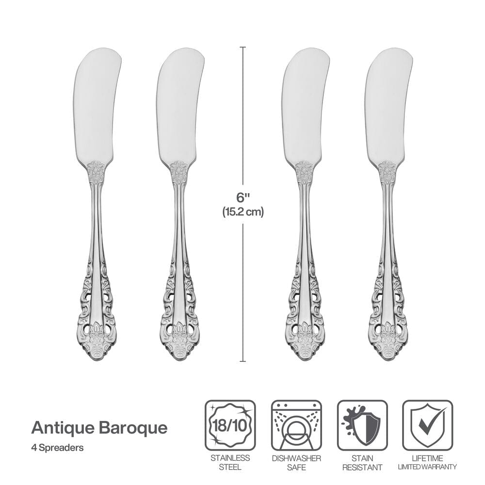 Antique Baroque Set of 4 Spreaders - Image 3