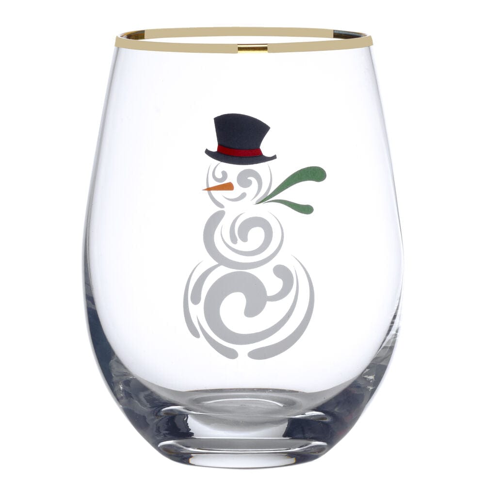 Stemless Gifts Tree and Snowman Stemless Wine Set of 2 - Image 7