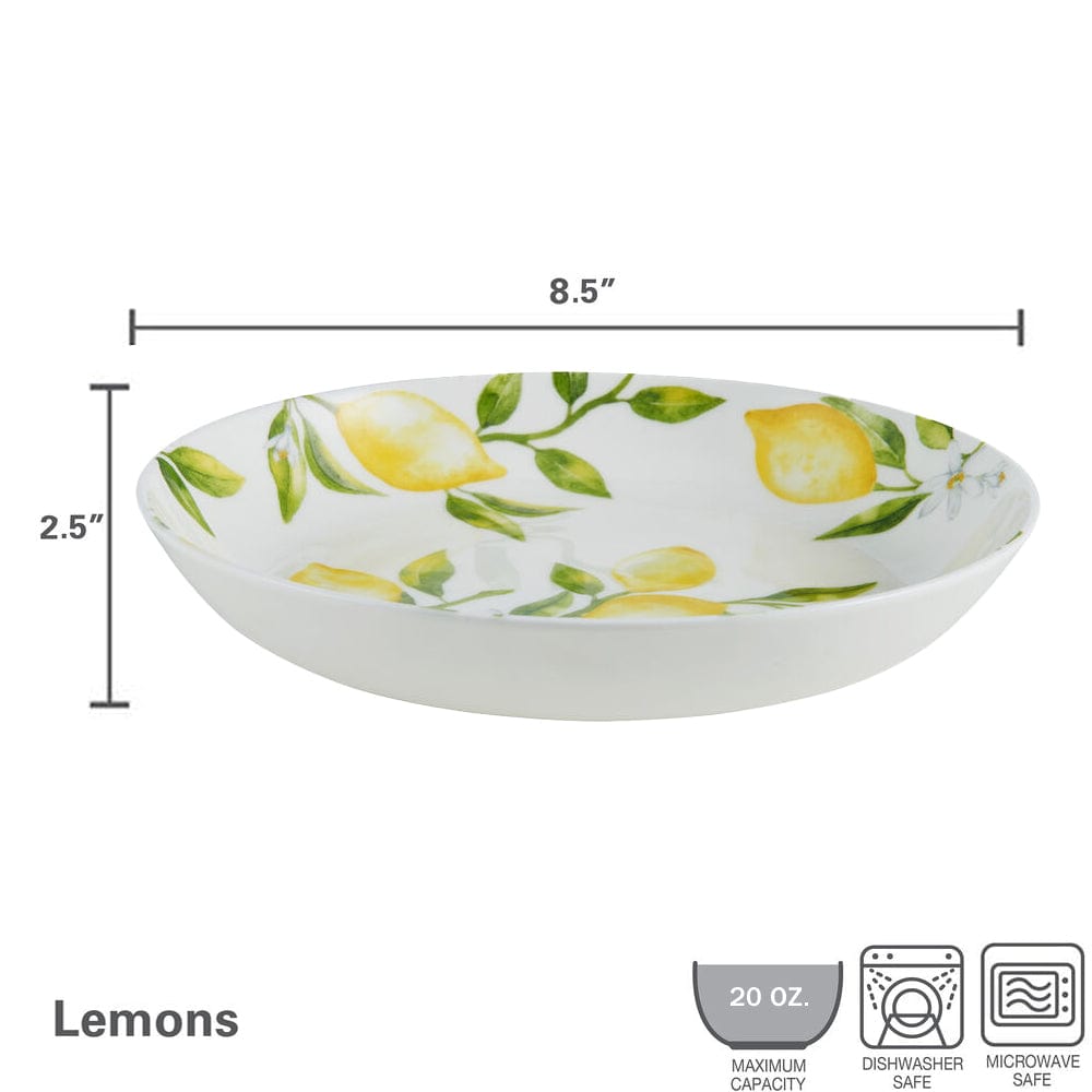 Lemons Set of 4 Pasta Bowls - Image 4