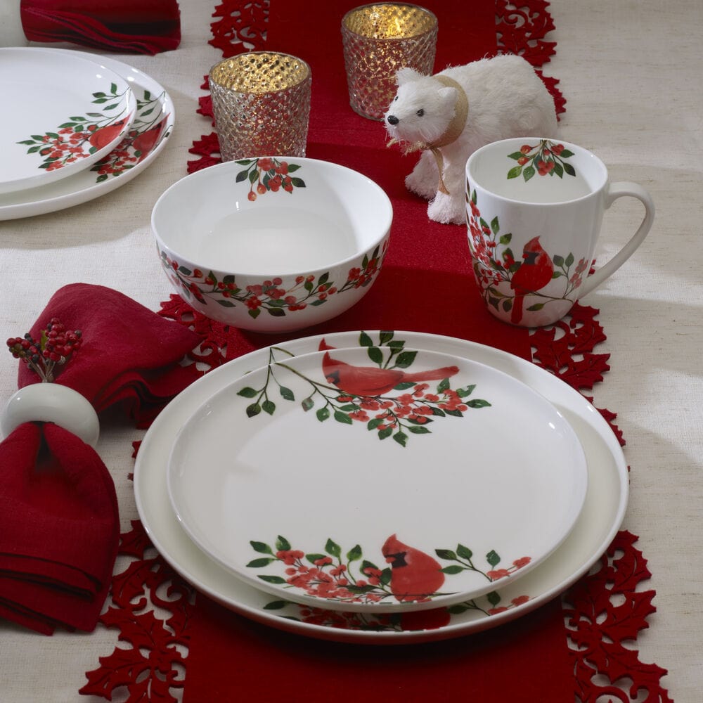 Cardinal Leaves 16 Piece Dinnerware Set. Service for 4 - Image 2