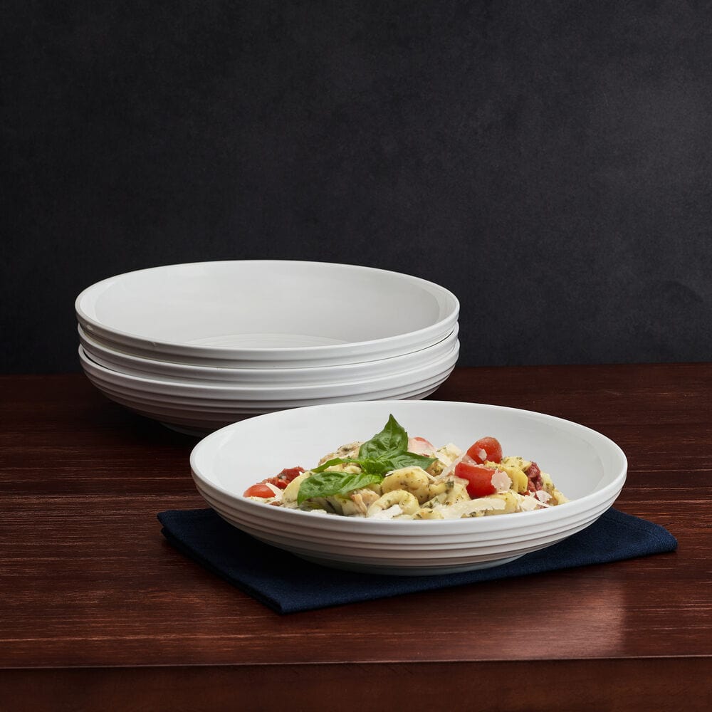 Swirl Bone Set of 4 Individual Pasta Bowls - Image 3
