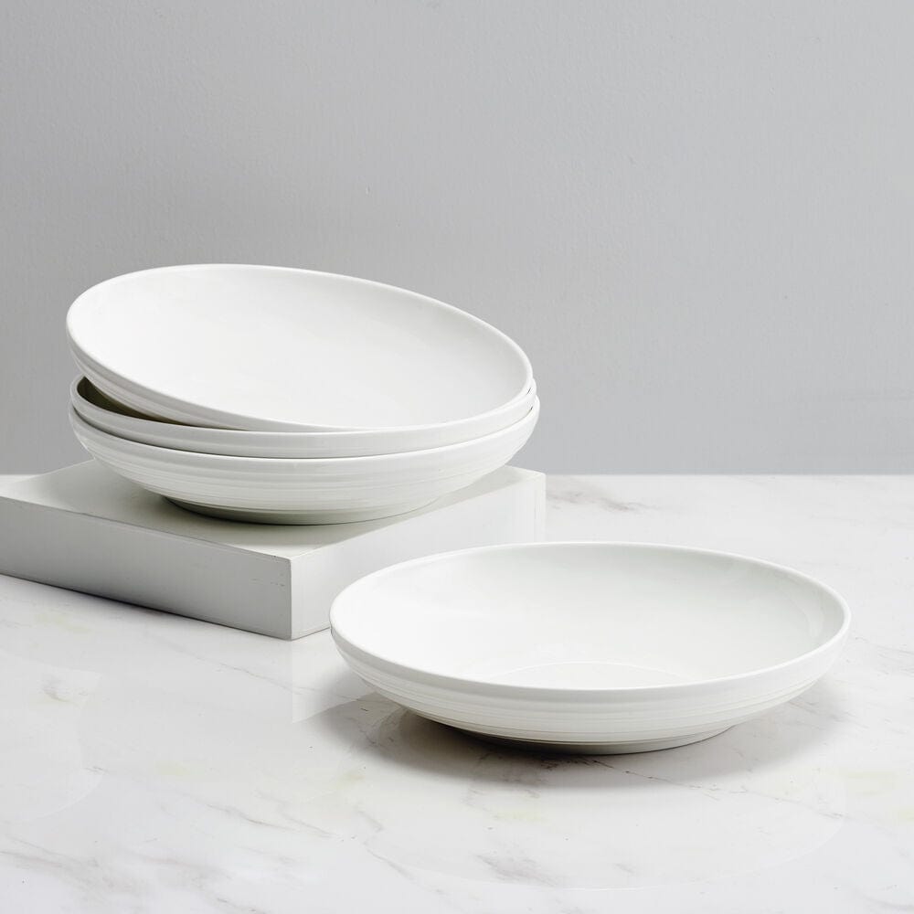 Swirl Bone Set of 4 Individual Pasta Bowls - Image 2