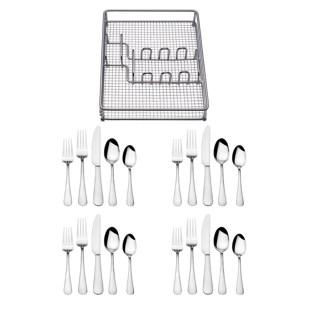 Symmetry 20 Piece Flatware Set with Caddy. Service for 4 - Image 5