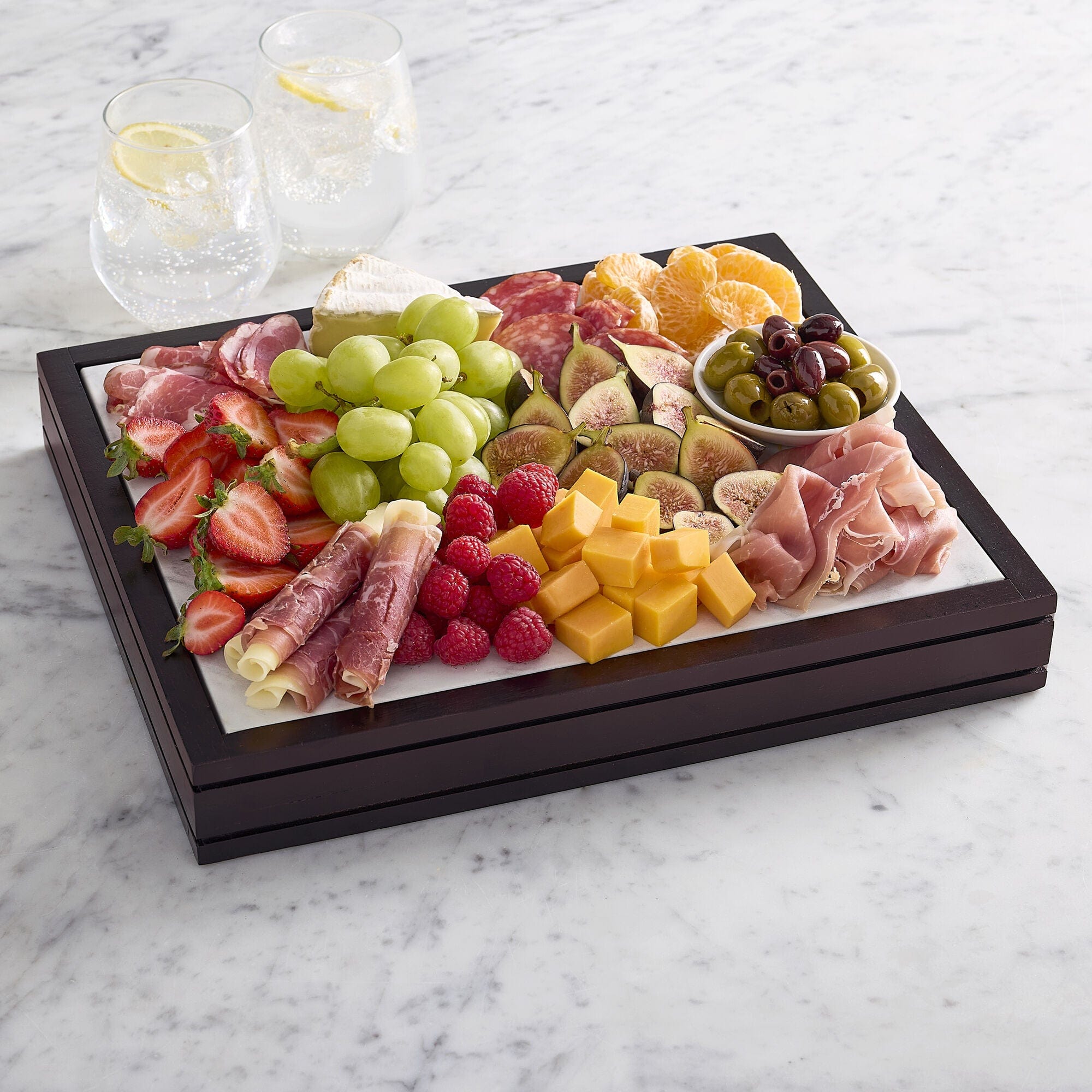 Freezable Cooling Serve Tray with Wood Base - Image 2