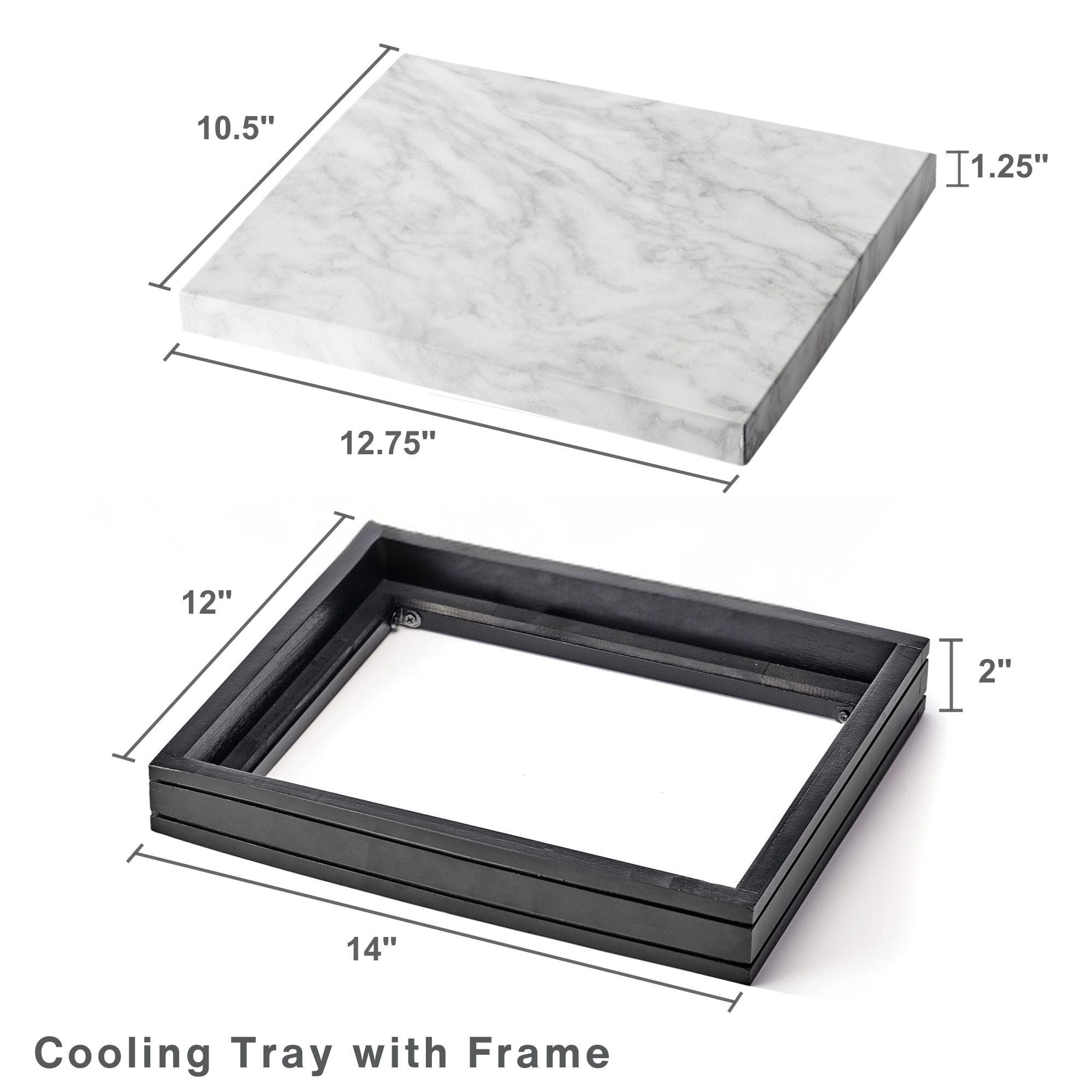 Freezable Cooling Serve Tray with Wood Base - Image 3