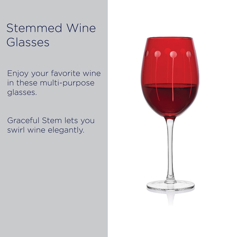 Cheers? Set of 6 Ruby Wine Glasses - Image 4