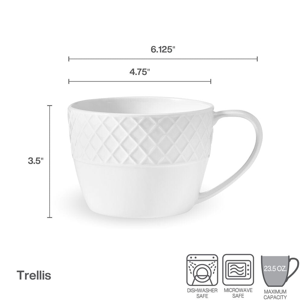 Trellis Jumbo Soup Mug - Image 3