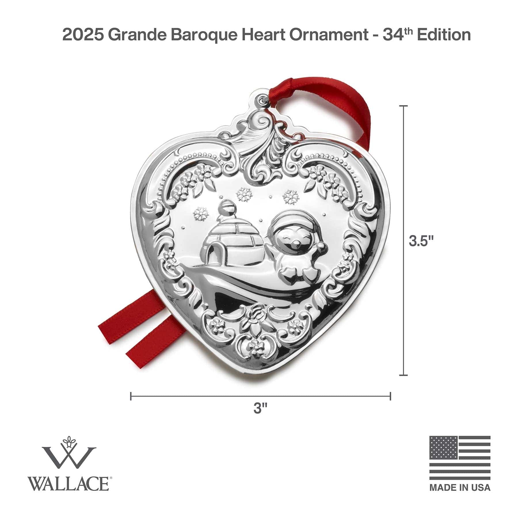 2025 Grande Baroque Heart Ornament 34th Edition - Image 3