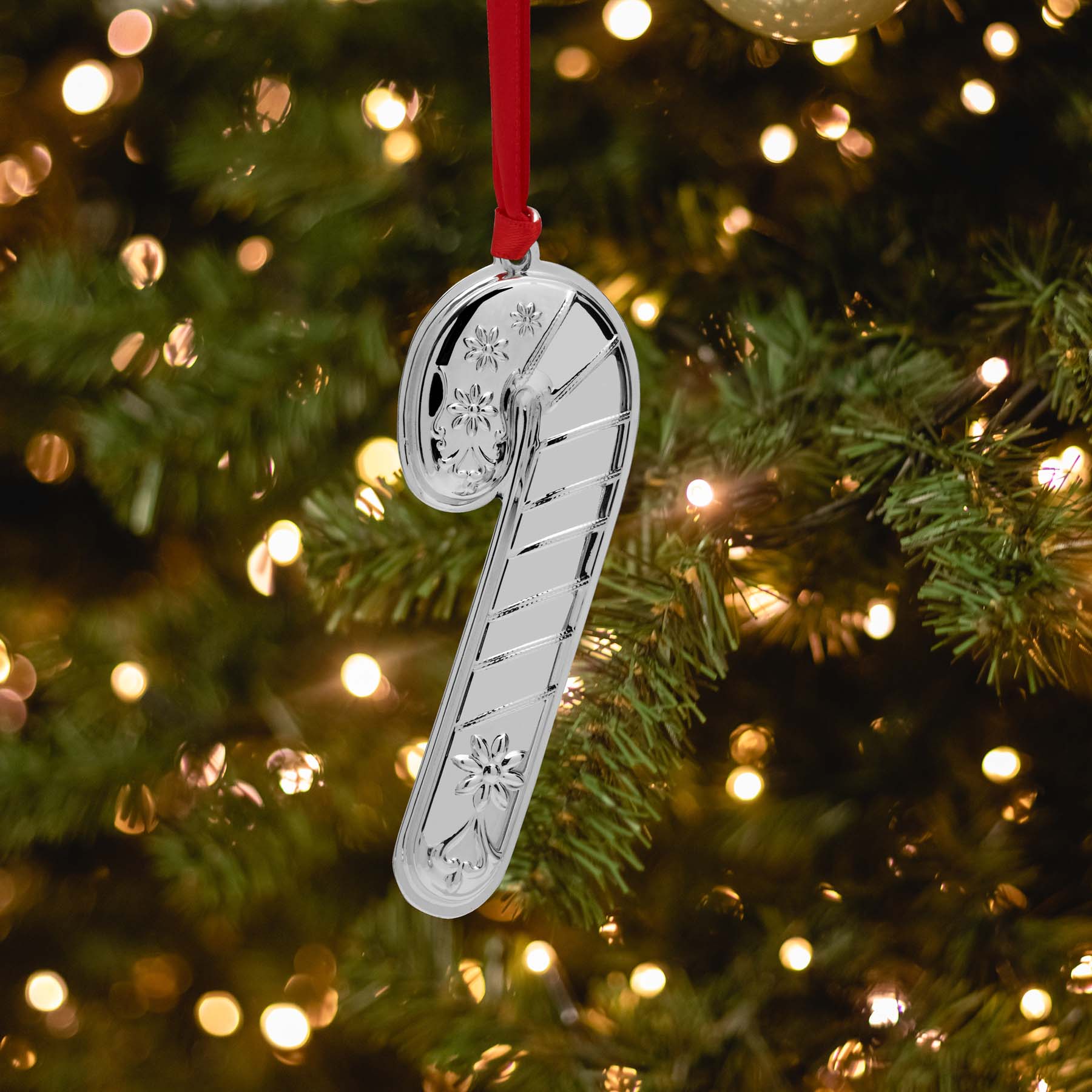 2025 Sterling Candy Cane Ornament 18th Edition - Image 2