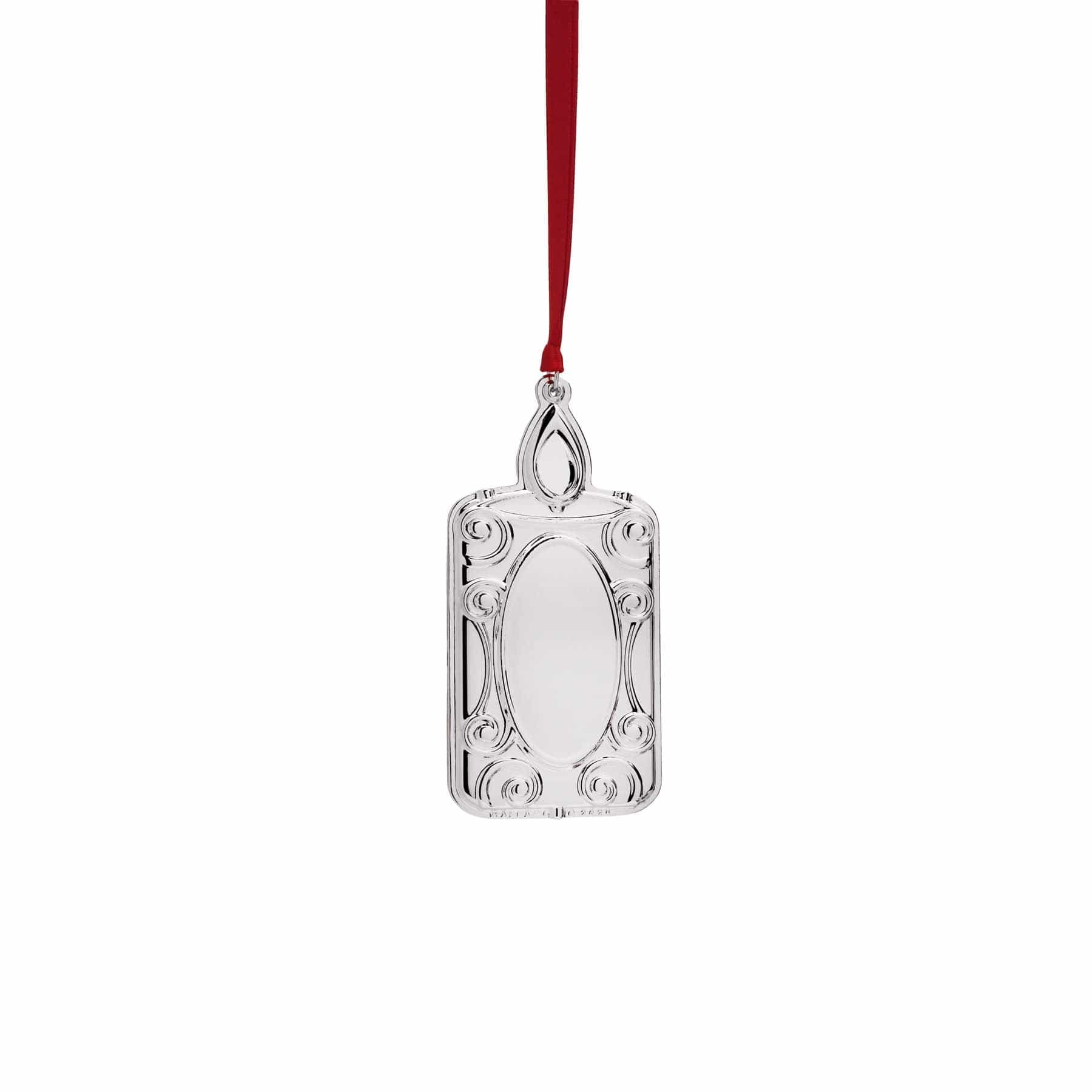 2025 Silver Plate Engravable Candle Ornament 13th Edition - Image 4