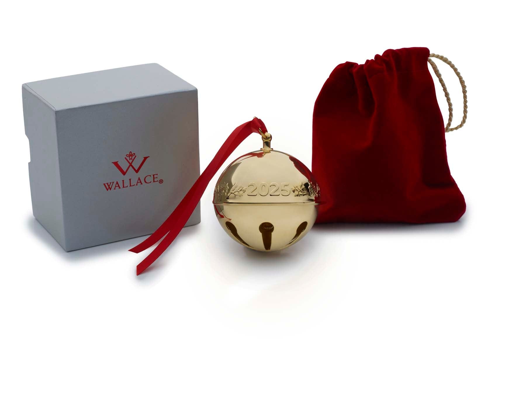 2025 Gold Plate Sleigh Bell Ornament 36th Edition - Image 5
