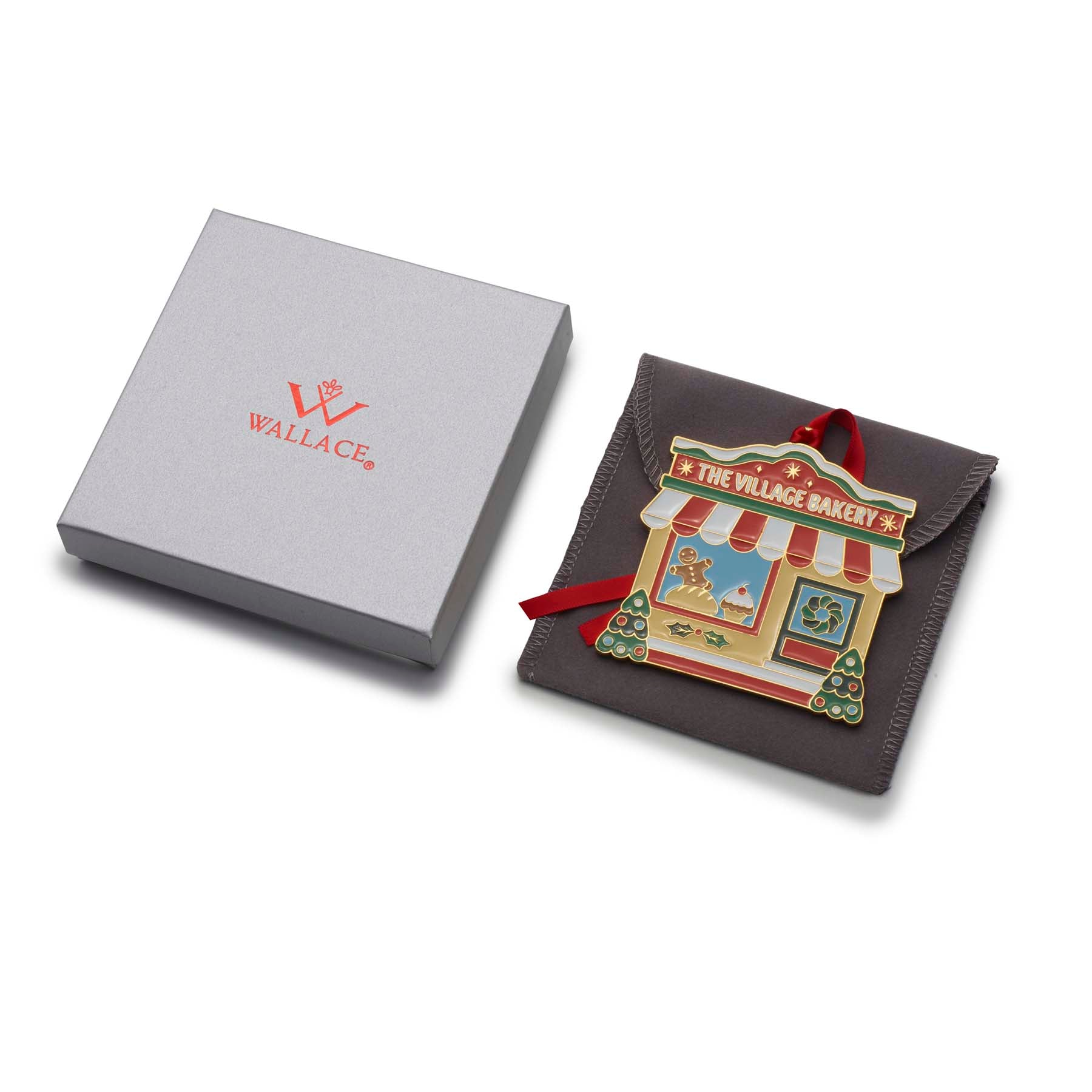 2025 Gold Plate & Enameled Christmas Village Ornament 2nd Edition - Image 5