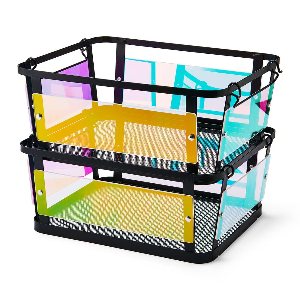 Ava Iridescent Stackable Storage Basket - Image 6