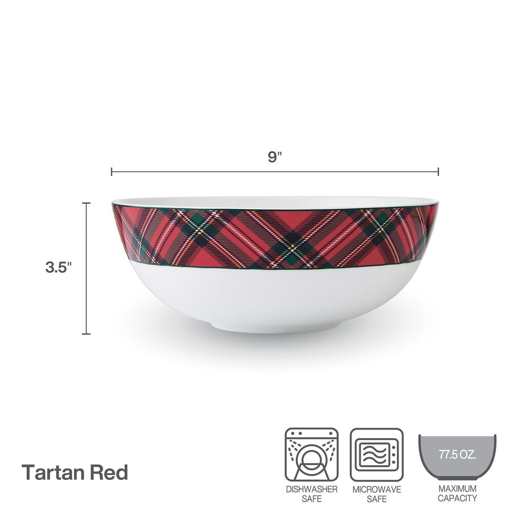 Tartan Red Serve Bowl - Image 3