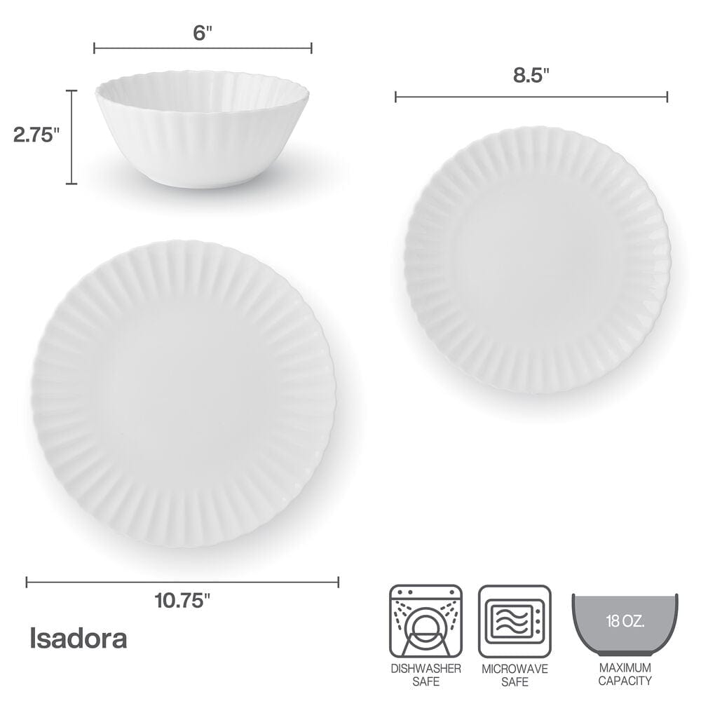 Isadora 12 Piece Dinnerware Set. Service For 4 - Image 4