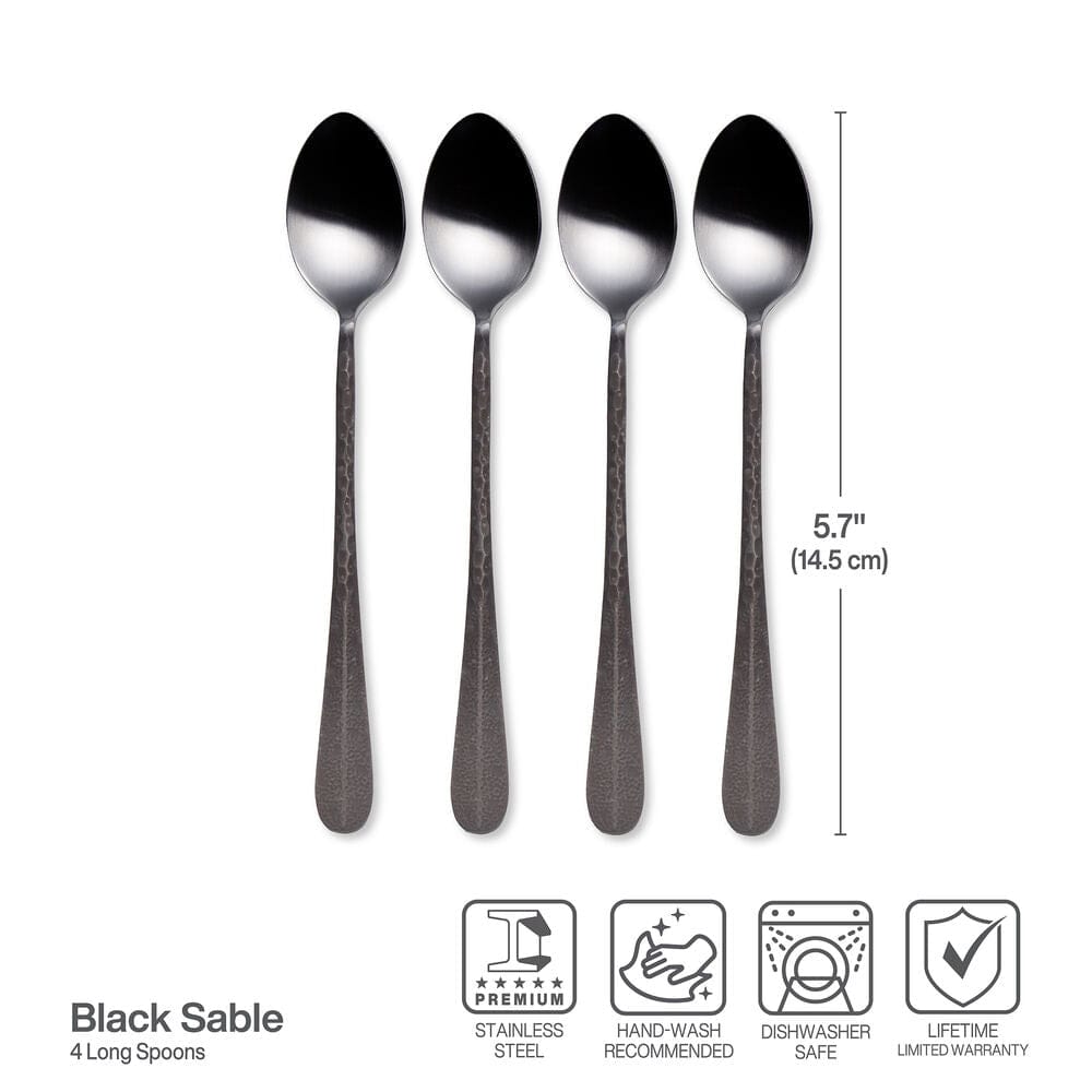 Sable Black Set of 4 Long Handled Spoons - Image 3