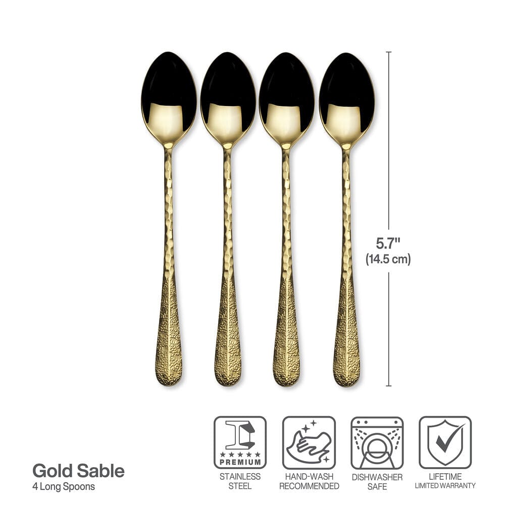 Sable Gold Set of 4 Long Handled Spoons - Image 3