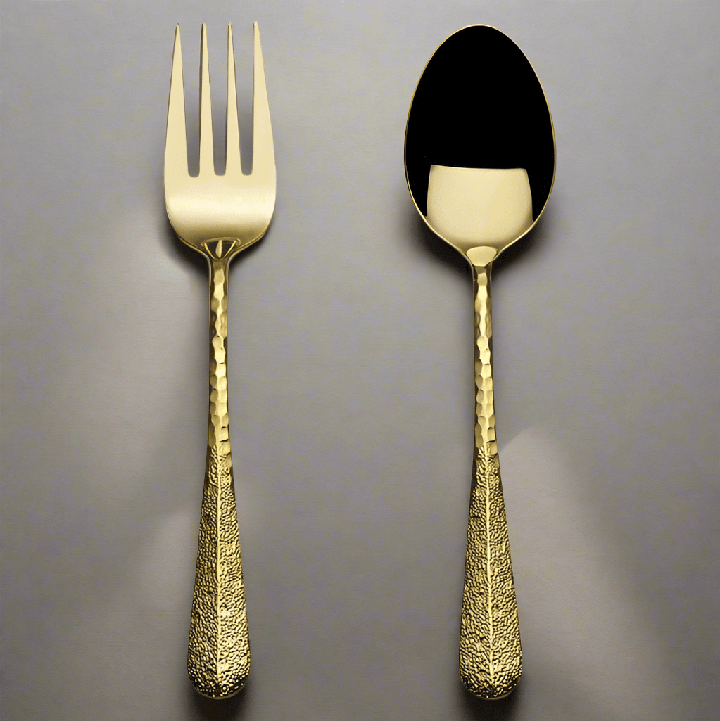 Sable Gold Set of 2 Serving Fork and Spoon - Image 2