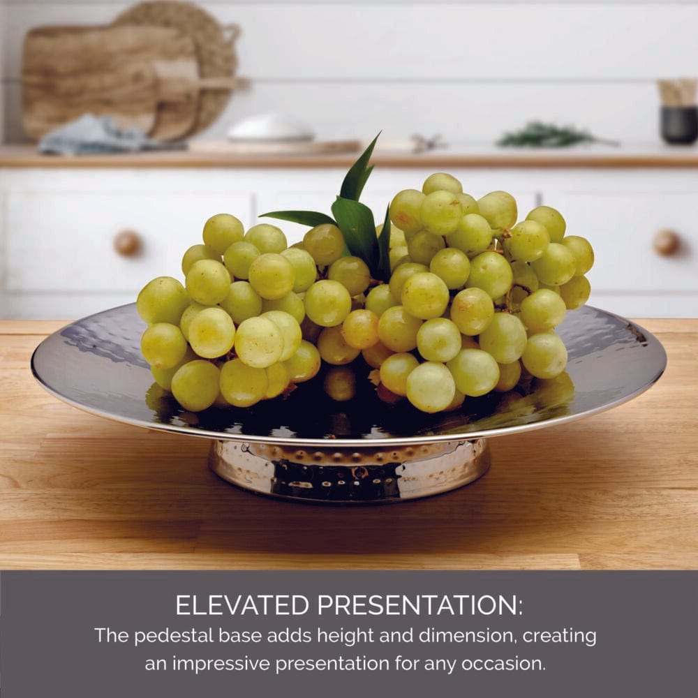 Radiance Hammered Pedestal Serving Tray - Image 5