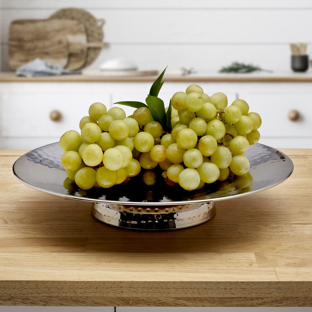 Radiance Hammered Pedestal Serving Tray - Image 2