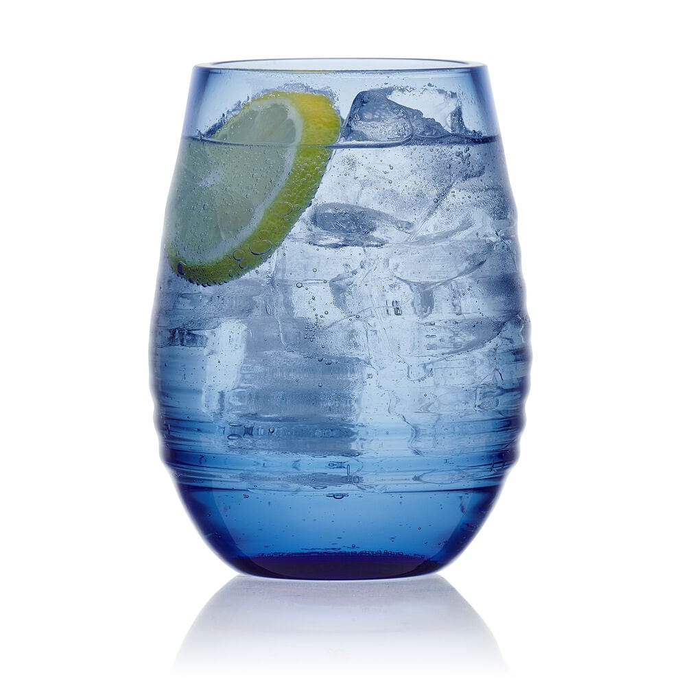 Ciara Cobalt Set of 4 Stemless Wine Glasses - Image 5