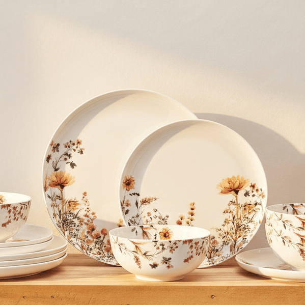 Wildflower Bliss 12 Piece Dinnerware Set. Service for 4 - Image 2