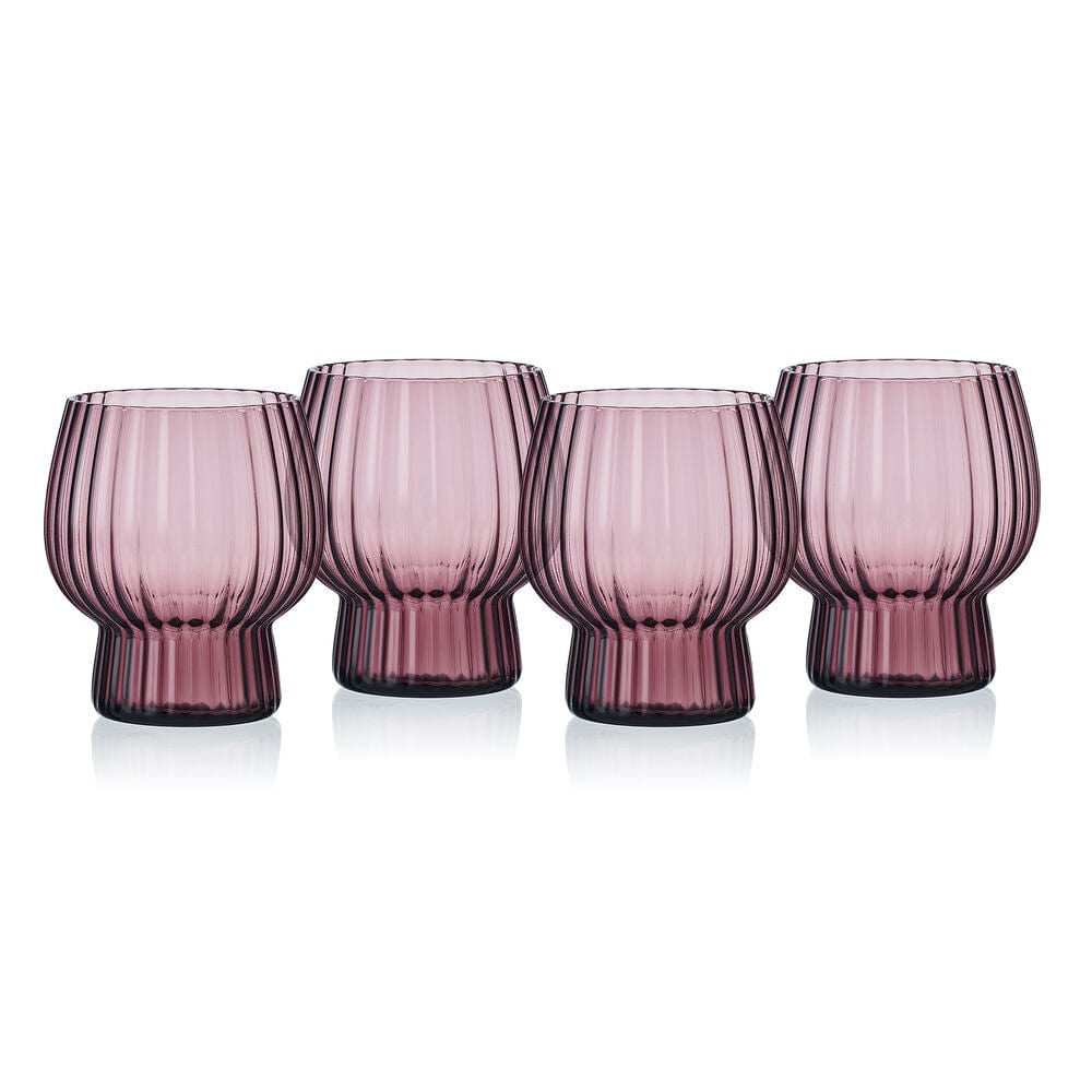 Phoebe Optic Lilac Set of 4 Double Old Fashioned Glasses - Image 6