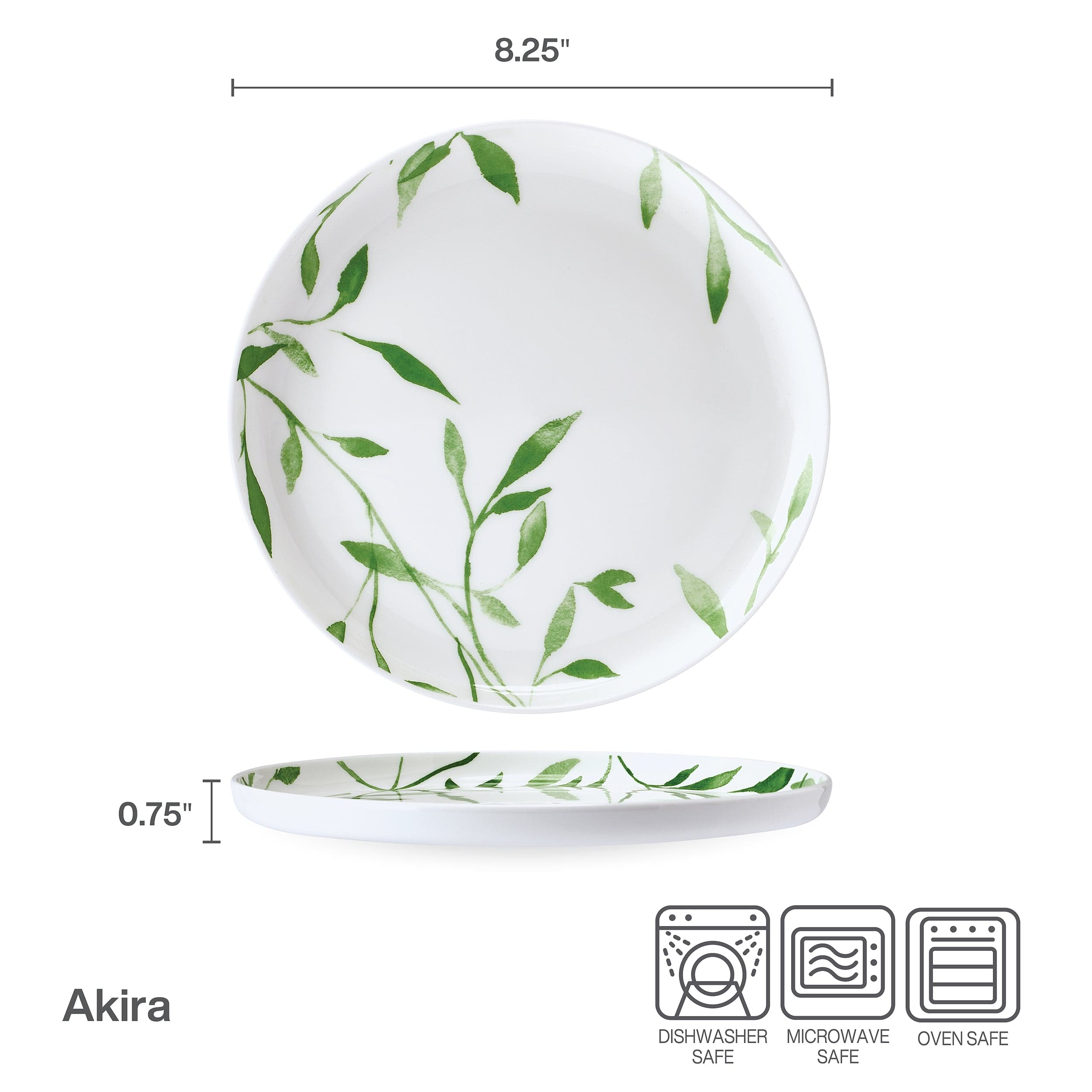 Akira Vegan Bone? Set of 4 Salad Plates - Image 4