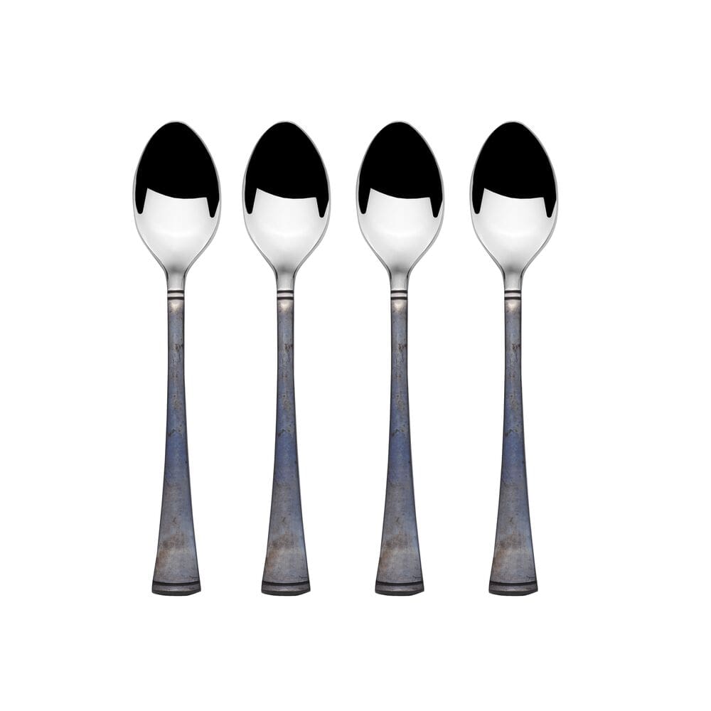 Alyse Burnished Black Set of 4 Mini Coffee Spoons - Image 3