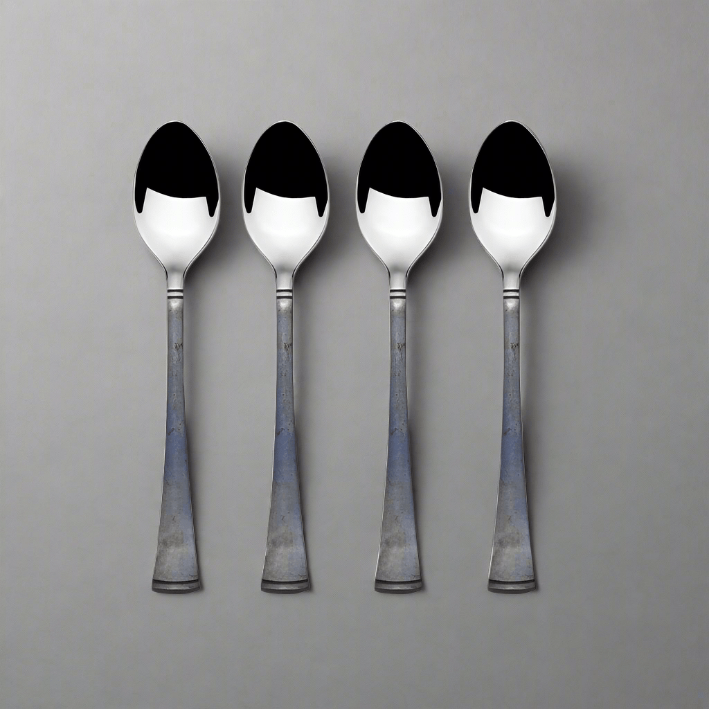 Alyse Burnished Black Set of 4 Mini Coffee Spoons - Image 2