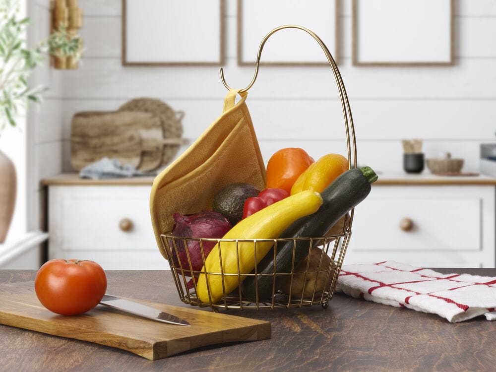 Geneva Gold Fruit Storage Basket with Banana Hook - Image 5