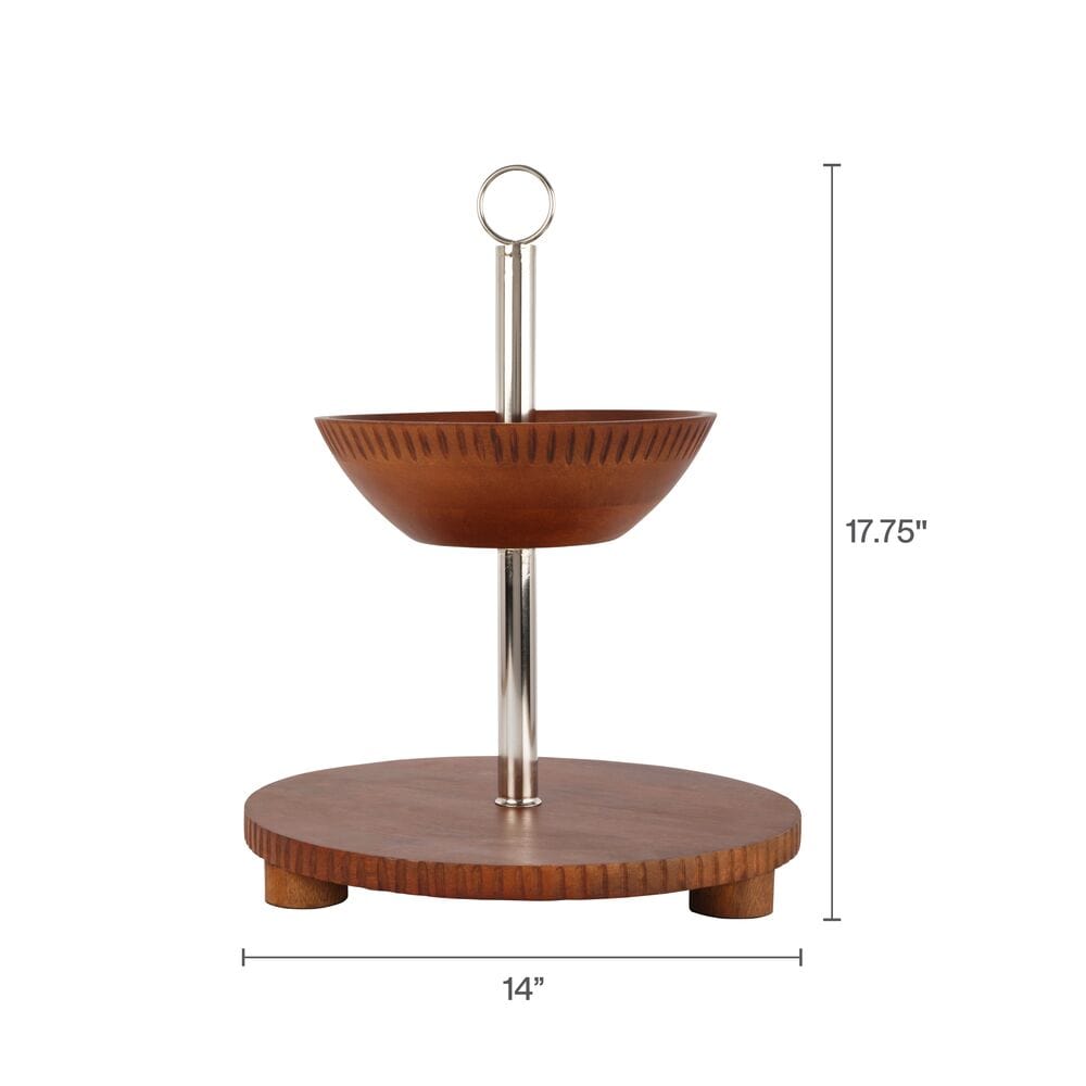 Hamden 2 Tier Serving Basket and Platter - Image 3