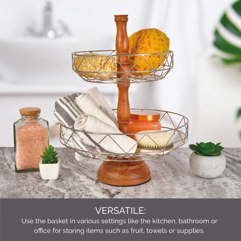 Sidney 2 Tier Fruit Storage Basket - Image 5