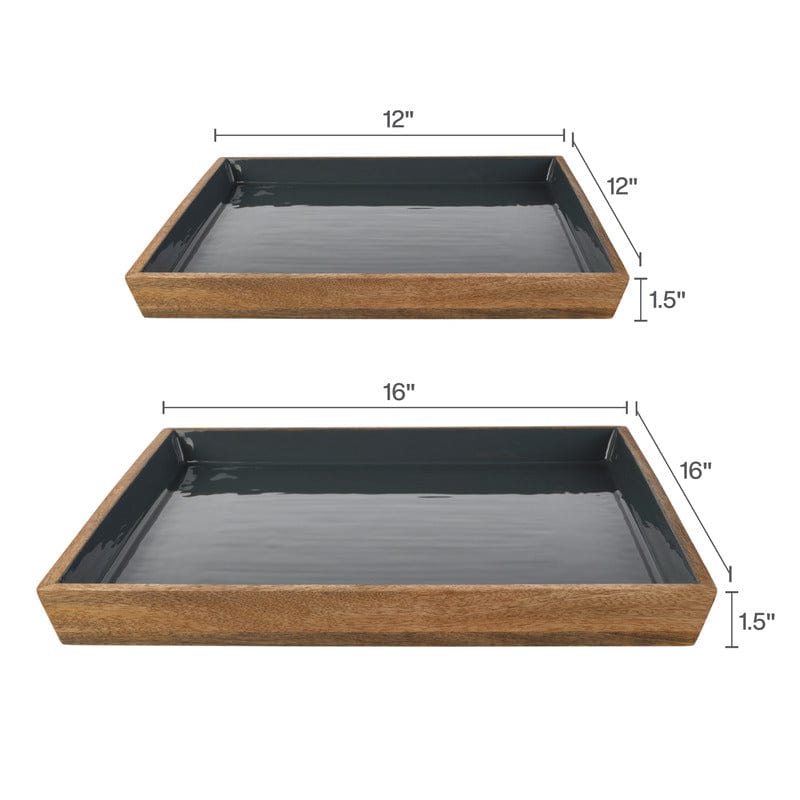 Samara Set of 2 Decorative Coffee Table Serve Trays - Image 3