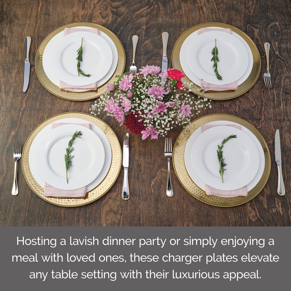 Gold Set of 4 Charger Plates - Image 6