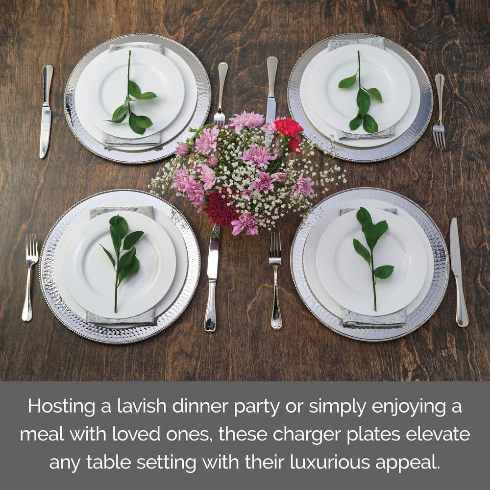 Silver Set of 4 Charger Plates - Image 7