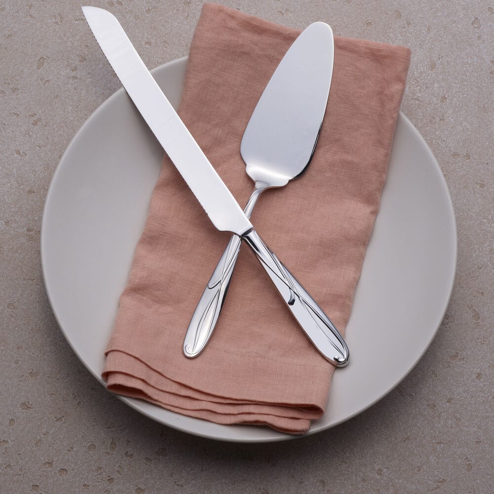 Cocoa Blossom Cake Knife and Server Set - Image 2