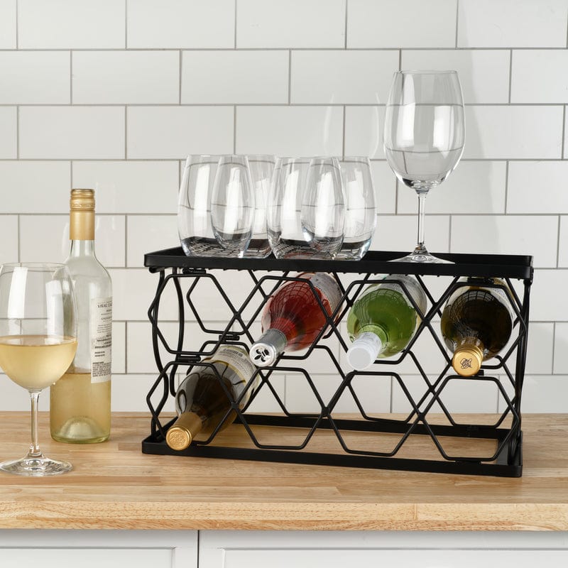 Collapsible Stackable 8 Bottle Wine Rack - Image 2