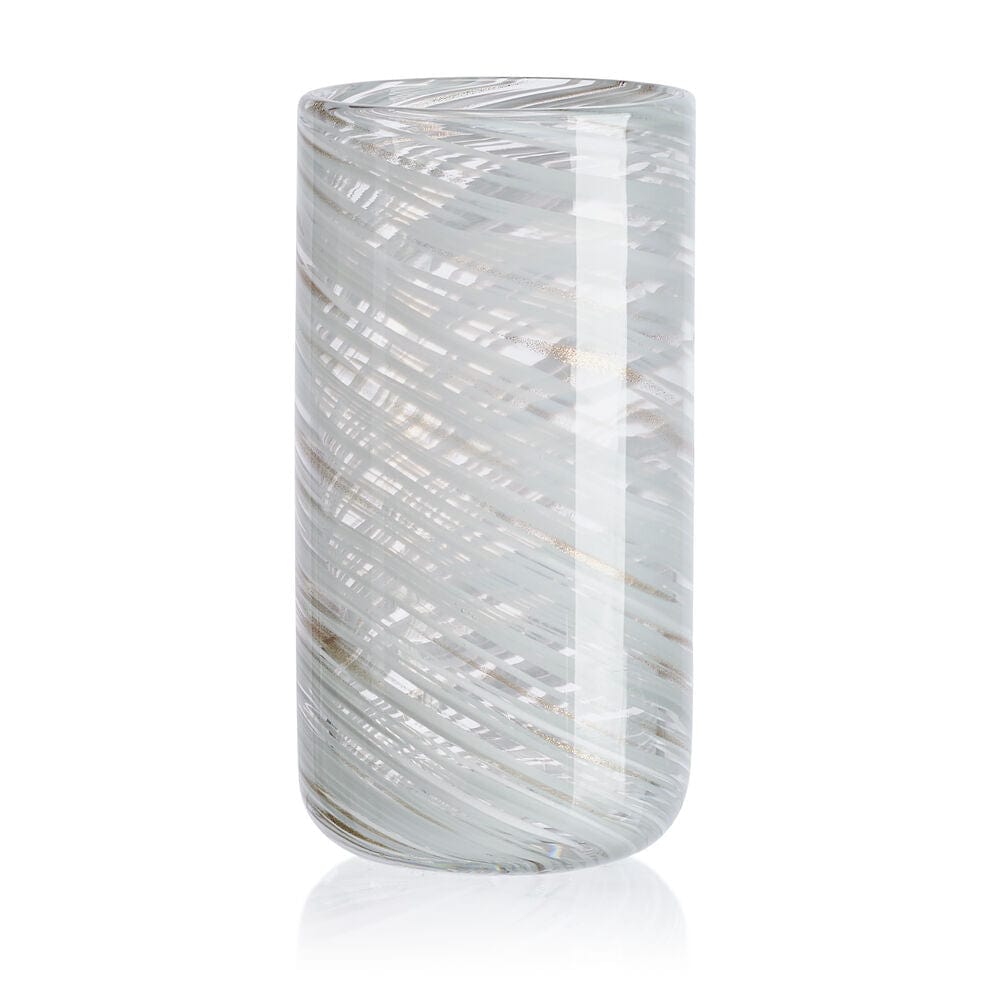 Color Swirl Gray Set of 4 Highball Glasses - Image 3