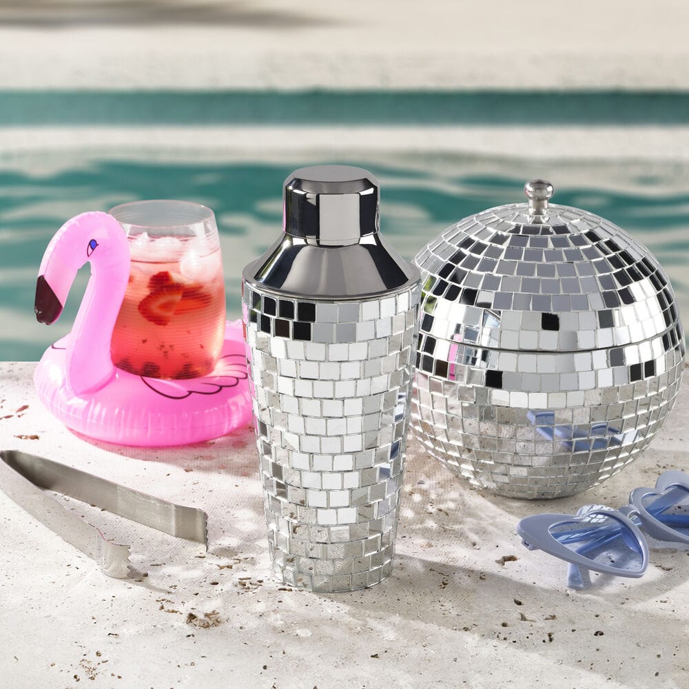 Disco Ball 3 Piece Cocktail Shaker and Ice Bucket Bar Set - Image 5