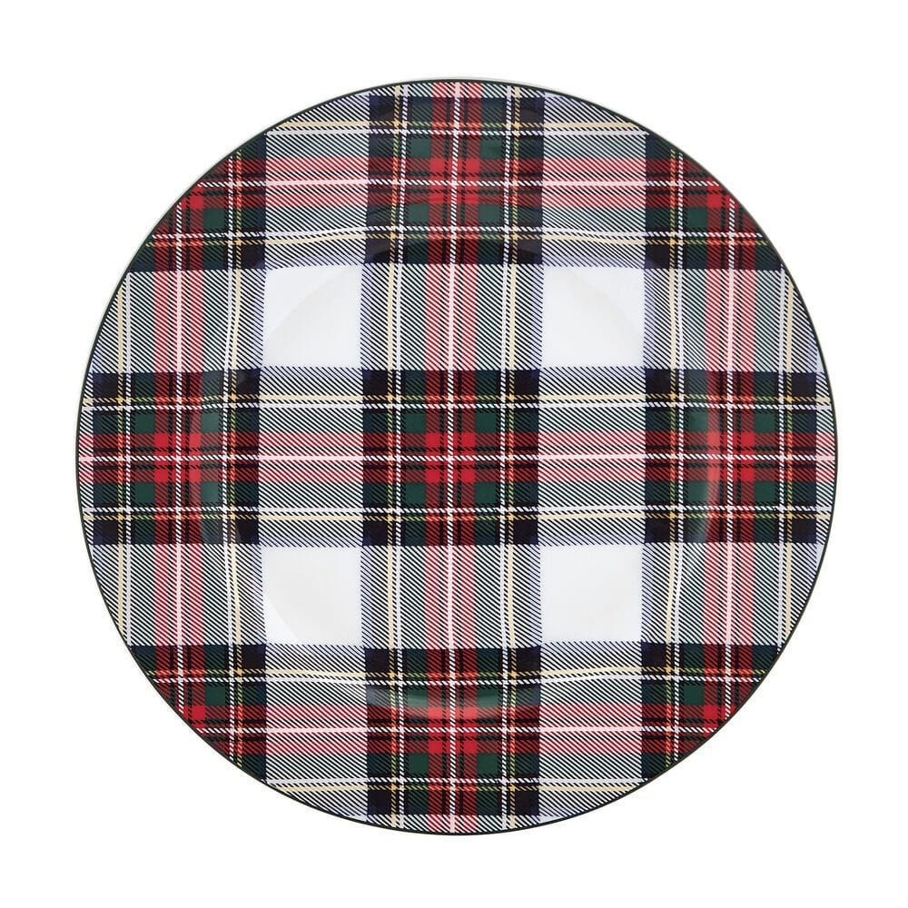 Tartan White Set of 4 Salad Plates - Image 6