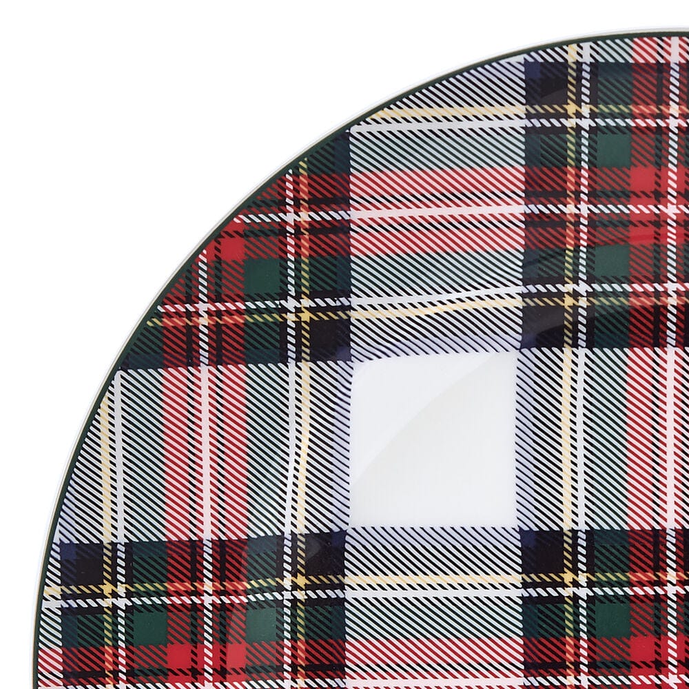 Tartan White Set of 4 Salad Plates - Image 4