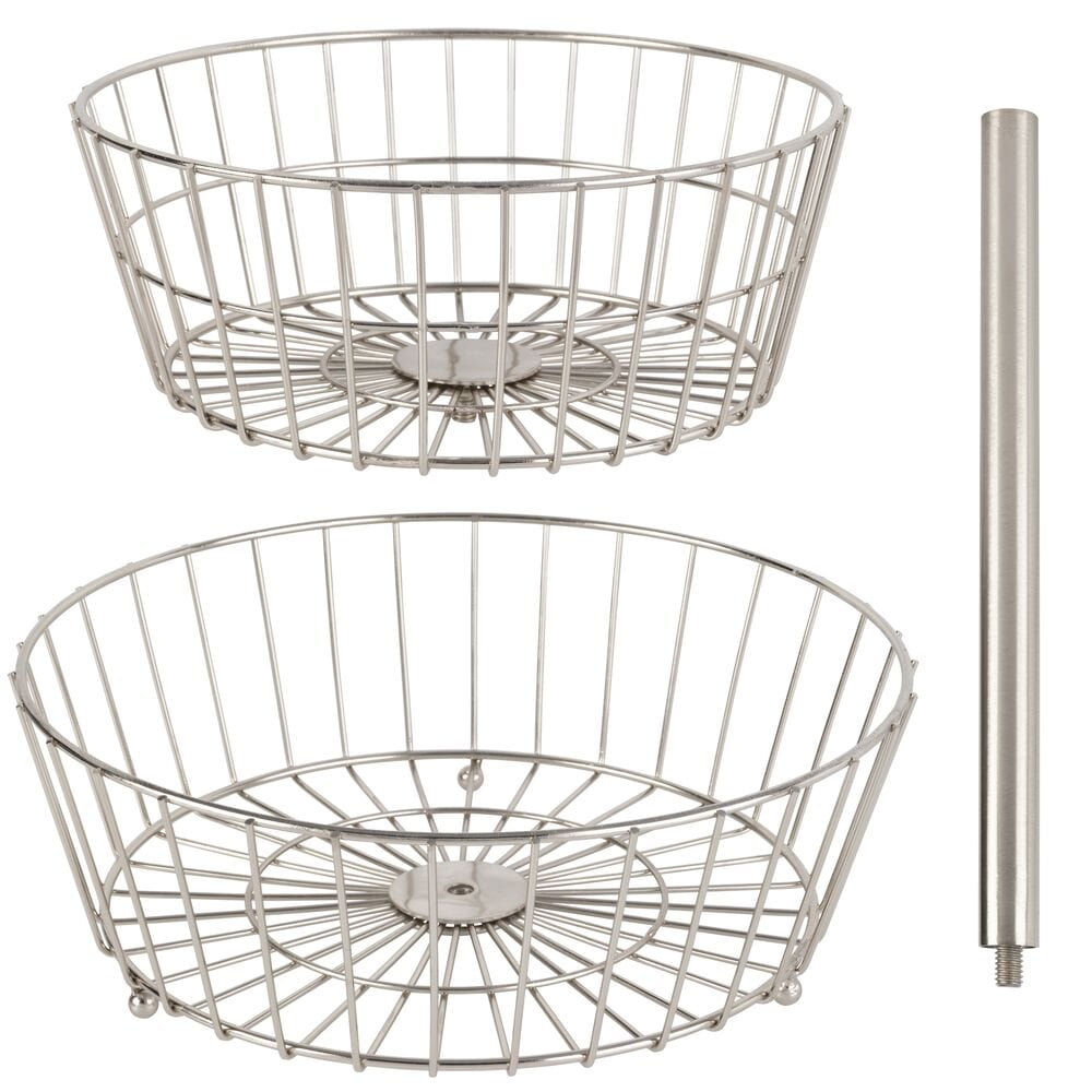 Geneva Nickel 2 Tier Fruit Storage Basket - Image 5