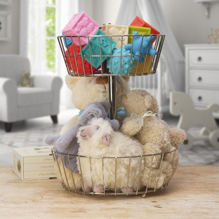 Geneva Nickel 2 Tier Fruit Storage Basket - Image 9